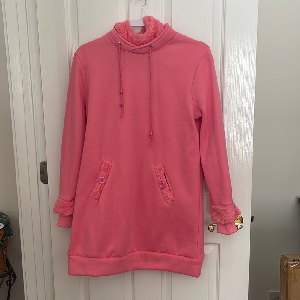Pink tunic hoodie
